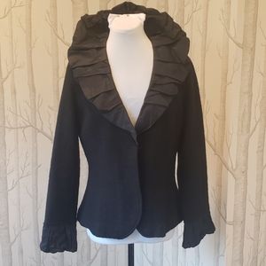 - Anthropologie Black Wool Blazer Medium